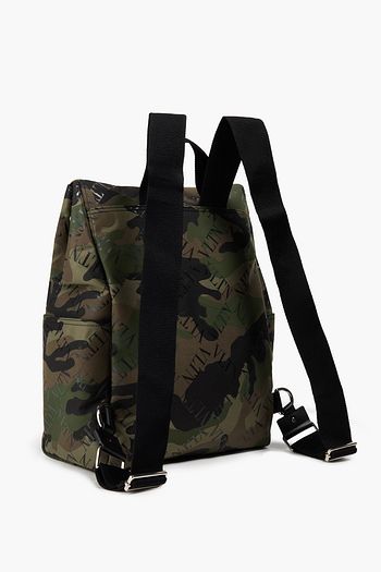 VALENTINO GARAVANI Printed cotton-blend canvas backpack