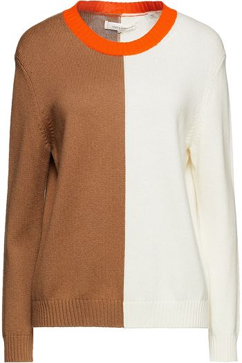 CHINTI & PARKER Color-block wool and cashmere-blend sweater