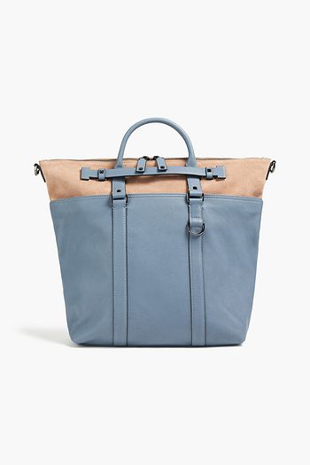 VALENTINO GARAVANI Suede and pebbled-leather tote