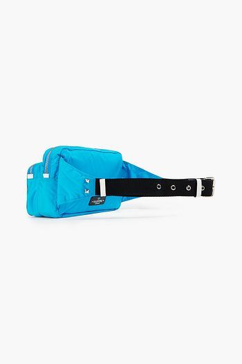 VALENTINO GARAVANI Leather-trimmed studded shell belt bag