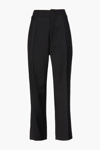 MAISON MARGIELA Gestreifte Karottenhose aus einer Mohair-Wollmischung