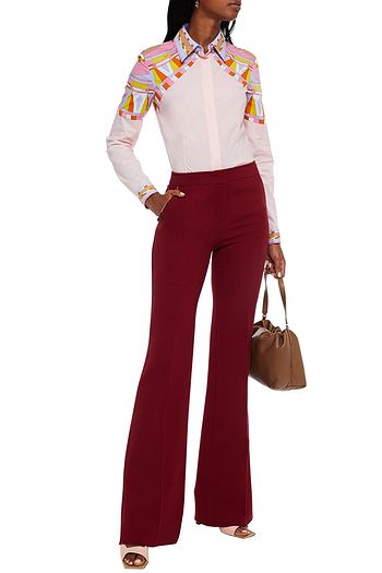 EMILIO PUCCI Wool-crepe flared pants