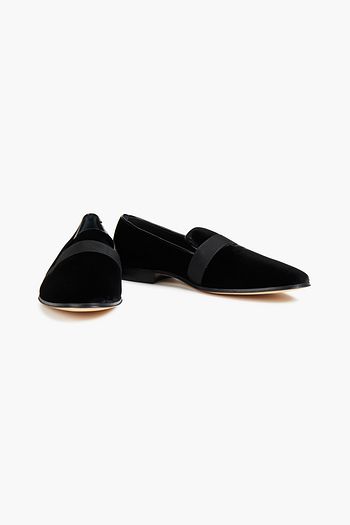 TOD'S Loafers aus Leder mit Ripsbandbesatz