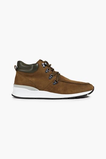 TOD'S レザートリム スエード デザートブーツ
