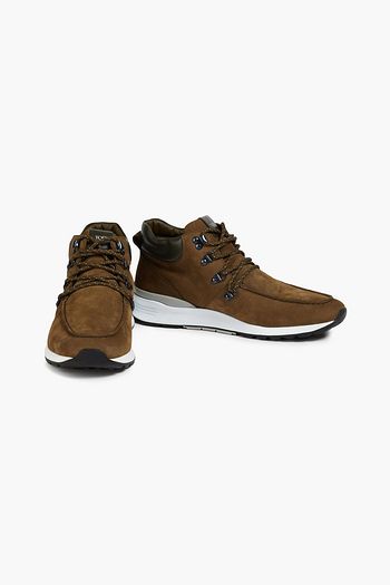 TOD'S レザートリム スエード デザートブーツ