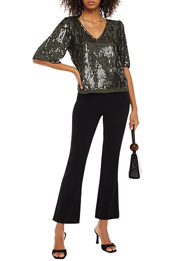 VELVET BY GRAHAM & SPENCER Karen sequined georgette top