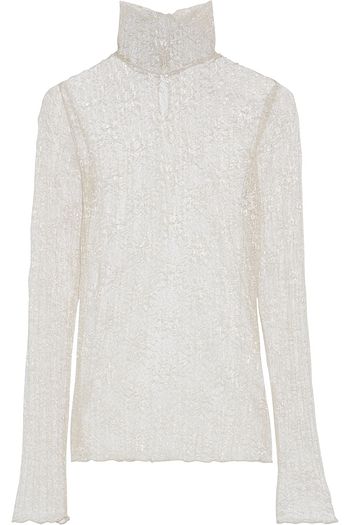 JONATHAN SIMKHAI Lace turtleneck top