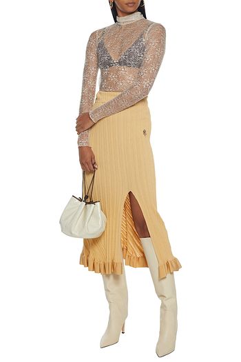 JONATHAN SIMKHAI Lace turtleneck top