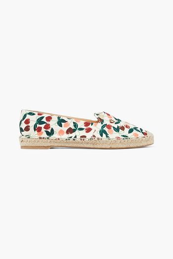 CHARLOTTE OLYMPIA Kitty embroidered printed canvas espadrilles
