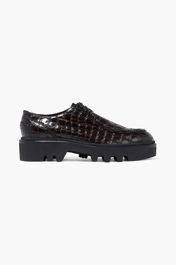 DRIES VAN NOTEN Croc-effect leather brogues