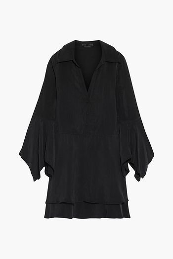 ALICE + OLIVIA Priscilla tiered cupro mini shirt dress