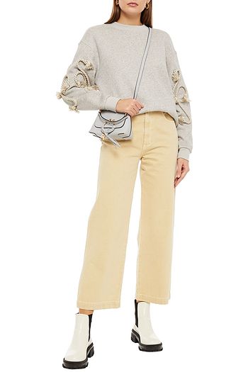 SEE BY CHLOÉ Appliquéd French cotton-blend terry sweatshirt