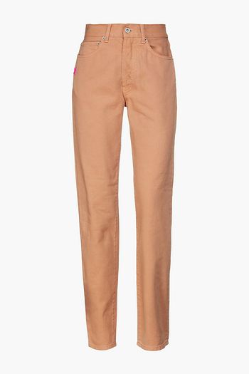 OFF-WHITE™ Printed mid-rise straight-leg jeans