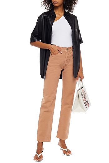 OFF-WHITE™ Printed mid-rise straight-leg jeans