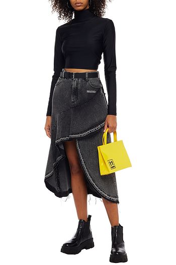 OFF-WHITE™ Ruffled denim mini skirt
