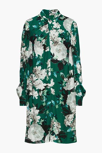 ERDEM Michela twist-front floral-print crepe dress