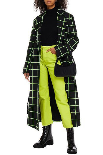 OFF-WHITE™ Flocked checked twill coat