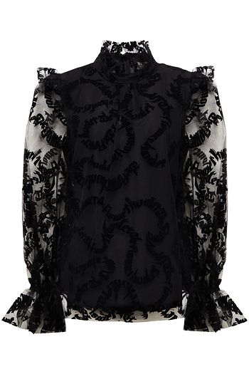 ZIMMERMANN The Flower Hunter appliquéd tulle blouse