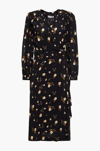 VELVET BY GRAHAM & SPENCER Nadia floral-print crepe de chine wrap dress