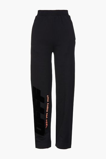 OFF-WHITE™ Printed French cotton-terry track pants