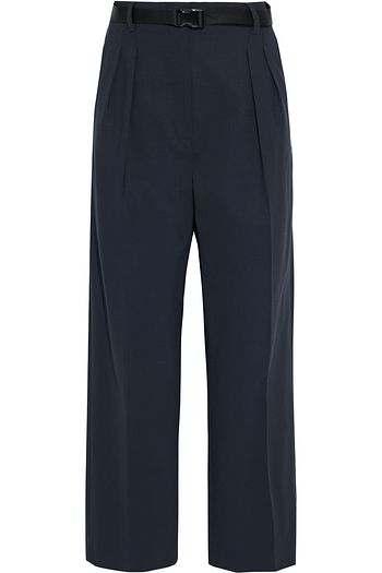 WEEKEND MAX MARA Orione cropped belted wool-blend straight-leg pants