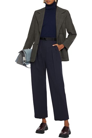 WEEKEND MAX MARA Orione cropped belted wool-blend straight-leg pants