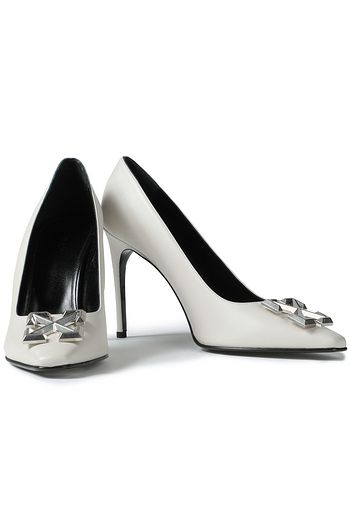 OFF-WHITE™ Arrow logo-embellished leather pumps