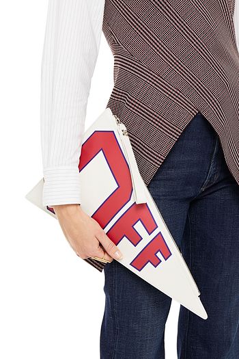 OFF-WHITE™ Printed leather clutch