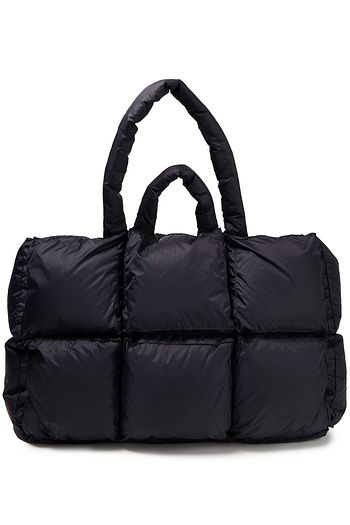 OFF-WHITE™ Tote Bag aus gestepptem Shell mit Lederbesatz