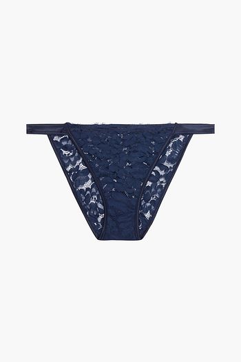 COSABELLA Satin-trimmed corded lace low-rise briefs
