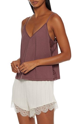 CAMI NYC Liza lace-trimmed cotton and modal-blend jersey camisole