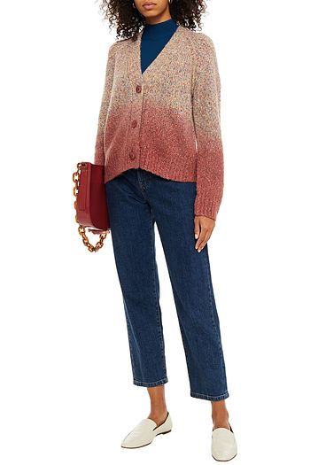 360CASHMERE Dégradé bouclé-knit cardigan