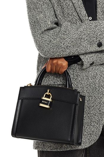 DKNY Embellished textured-leather tote