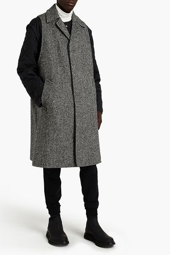 MAISON MARGIELA Paneled herringbone wool coat