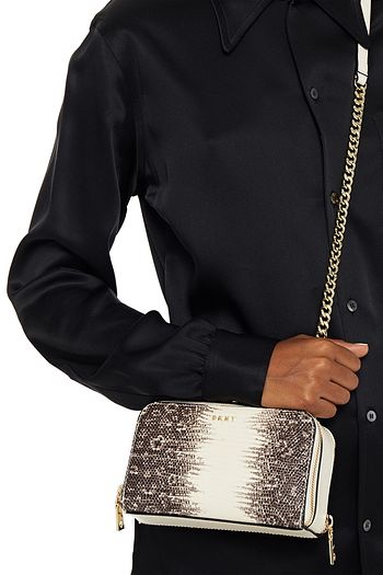 DKNY Lizard-effect leather shoulder bag