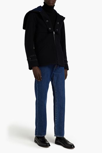 MAISON MARGIELA Slim-fit double-breasted wool-felt hooded jacket