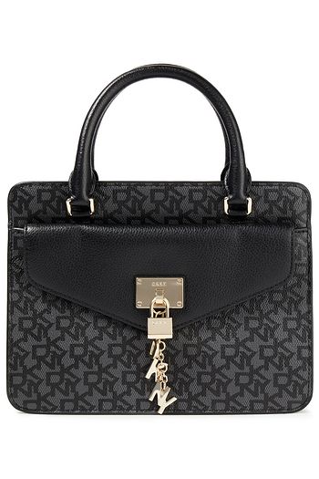 DKNY Logo-print faux leather tote