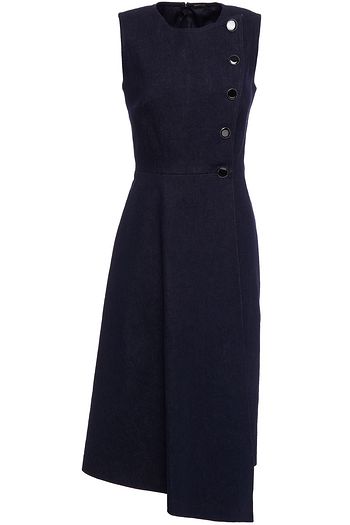 ADAM LIPPES Button-detailed denim midi dress
