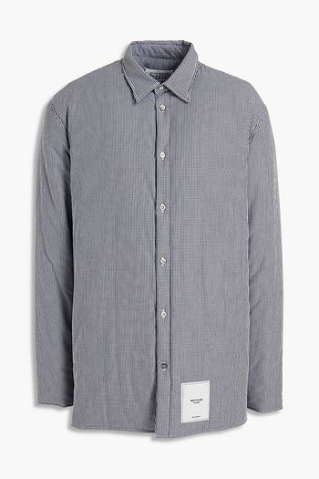 MAISON MARGIELA Appliquéd gingham cotton-poplin shirt