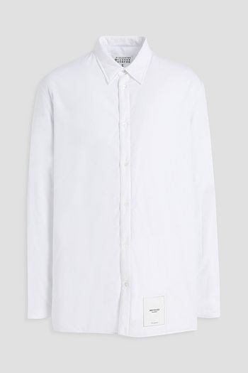 MAISON MARGIELA Appliquéd cotton-poplin shirt