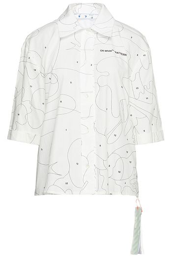 OFF-WHITE™ Printed cotton-poplin shirt