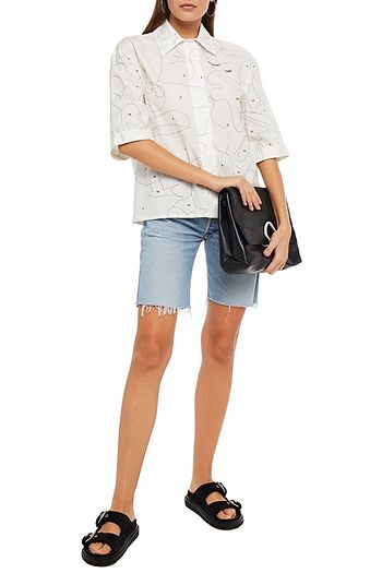 OFF-WHITE™ Printed cotton-poplin shirt
