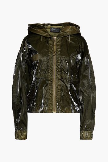 MR & MRS ITALY Coated woven hooded jacket