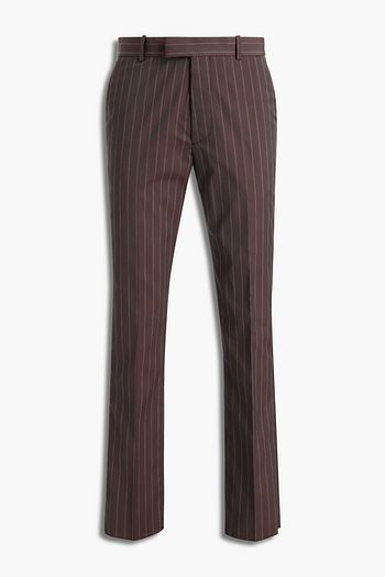 MAISON MARGIELA ピンストライプウール混 テーパード パンツ