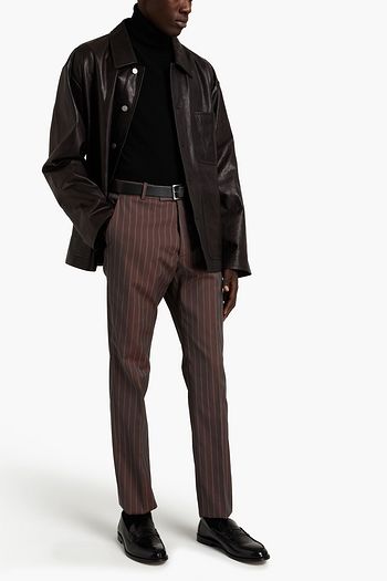 MAISON MARGIELA ピンストライプウール混 テーパード パンツ