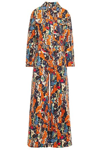 NORMA KAMALI Printed denim jumpsuit