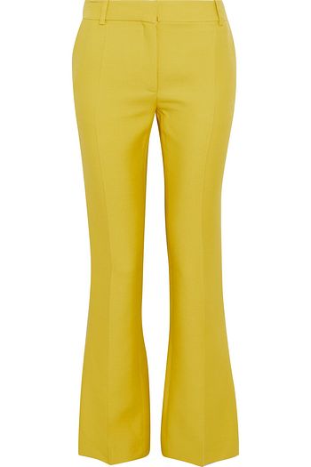 VALENTINO Wool and silk-blend crepe bootcut pants
