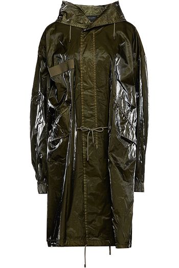 MR & MRS ITALY Coated woven hooded parka