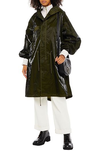 MR & MRS ITALY Coated woven hooded parka