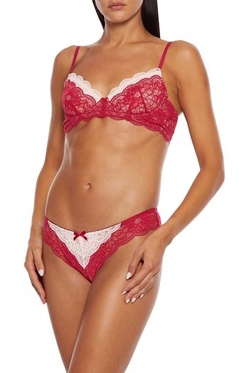 COSABELLA Tosca two-tone stretch-lace low-rise briefs